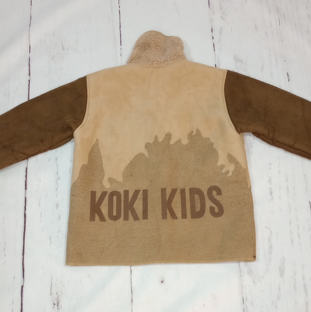 KOKI MINI Tan Brown Jacket Sherpa Lined